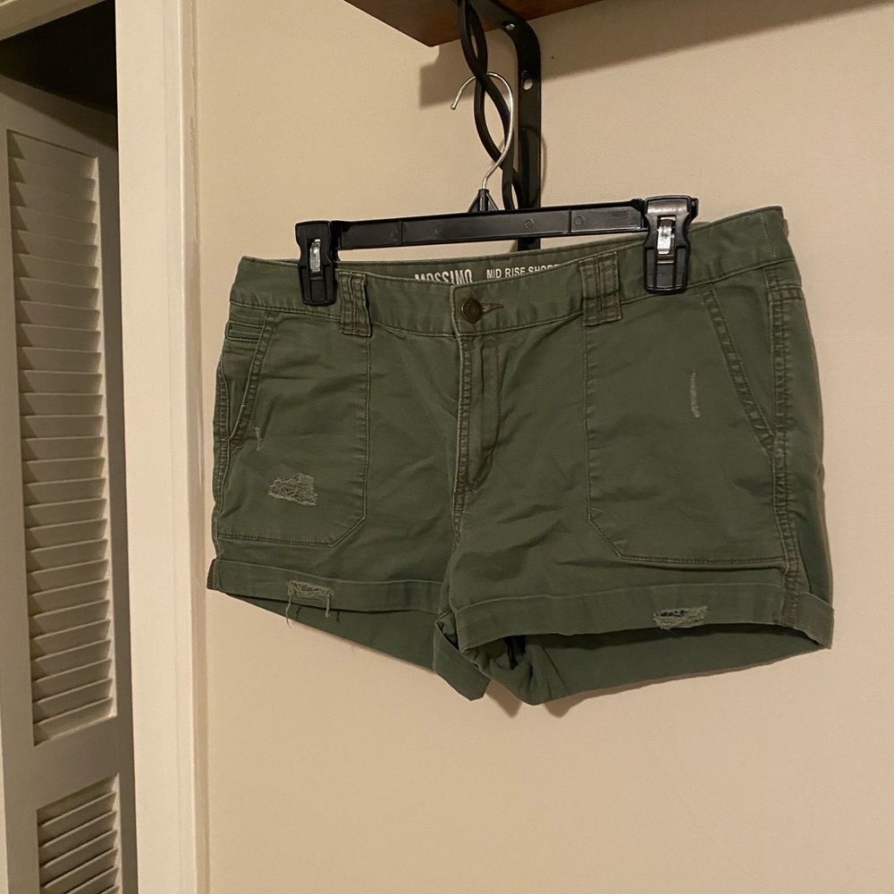 Mission Army Green Mid Rise Short